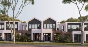 contemporary multiple dwellings in regional community.