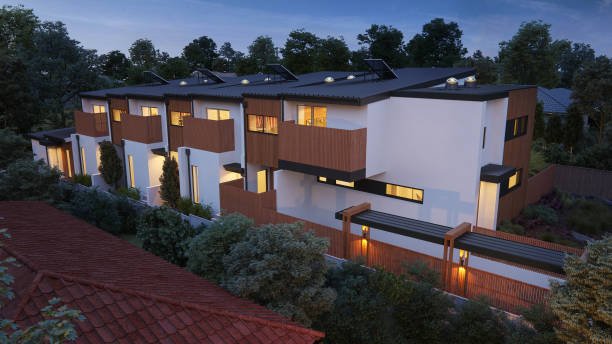 contemporary inner city apartment building